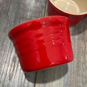 Le Creuset stackable red ramekins set of 3